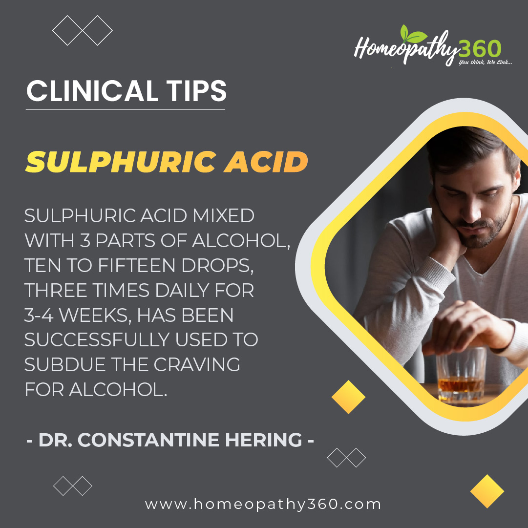 Sulphuric Acid: Clinical Tips by Dr. Constantine Hering