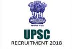 UPSC recruitment 2018