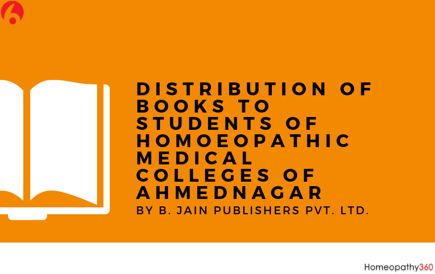 Distribution of Books to Students of Homoeopathic Medical Colleges of Ahmednagar