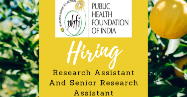 Research Assistant And Senior Research Assistant