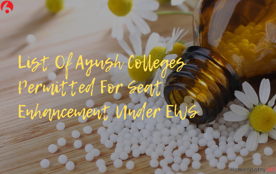 List Of Ayush Colleges Permitted For Seat Enhancement Under EWS