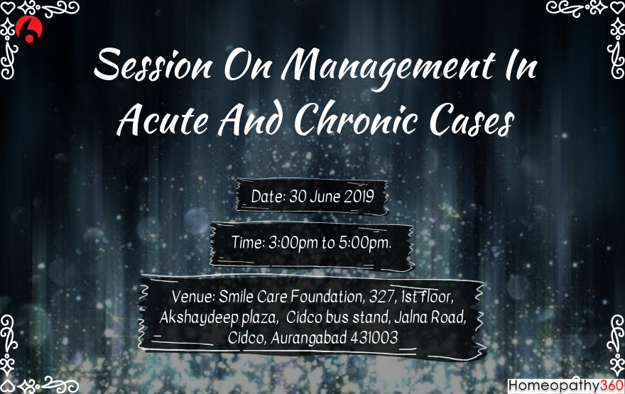 Session On Management In Acute And Chronic Cases