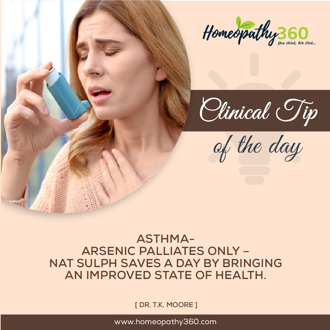 Asthma- Arsenic Palliates, Clinical Tips  
