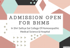 Admission Open In Shri Sathya Sai College Of Homoeopathic Medical Science & Hospital