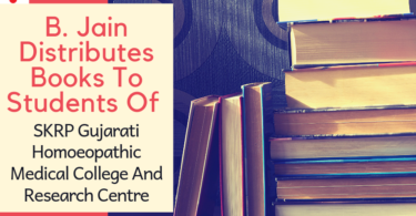 B. Jain To Distribute Books To Students Of SKRP Gujarati Homoeopathic Medical College And Research Centre