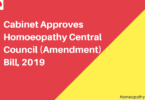 Cabinet Approves Homoeopathy Central Council (Amendment) Bill, 2019