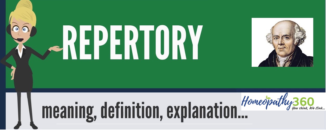 definition and father of repertory in homoeopathy
