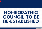 Homeopathic Council To Be Re-Established