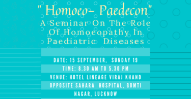 " Homoeo- Paedecon": A Seminar On The Role Of Homoeopathy In Paediatric Diseases