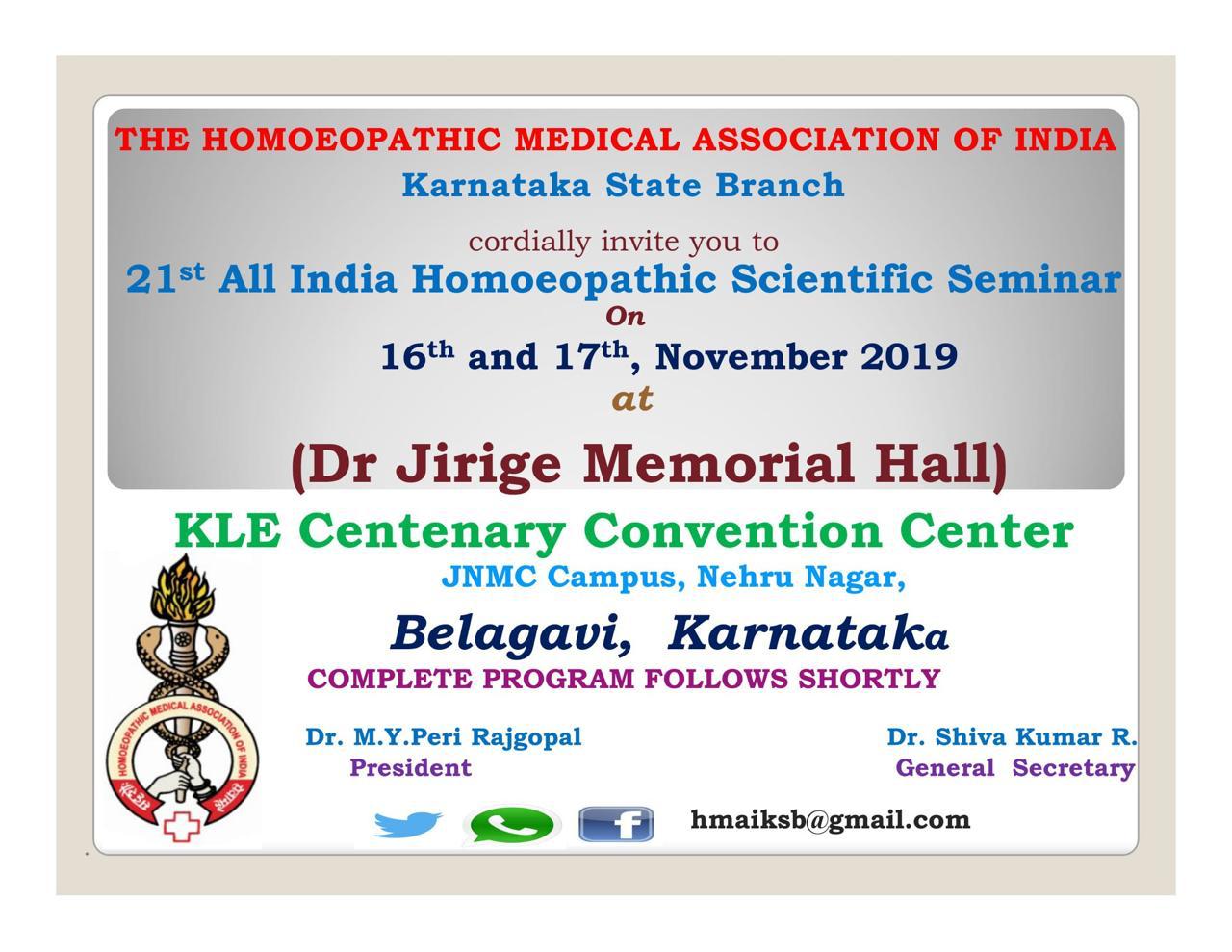 21st All India Homoeopathic Scientific Seminar