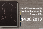 List Of Homoeopathic Medical Colleges As Updated On 14.08.2019