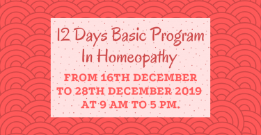 12 Days Basic Program In Homeopathy