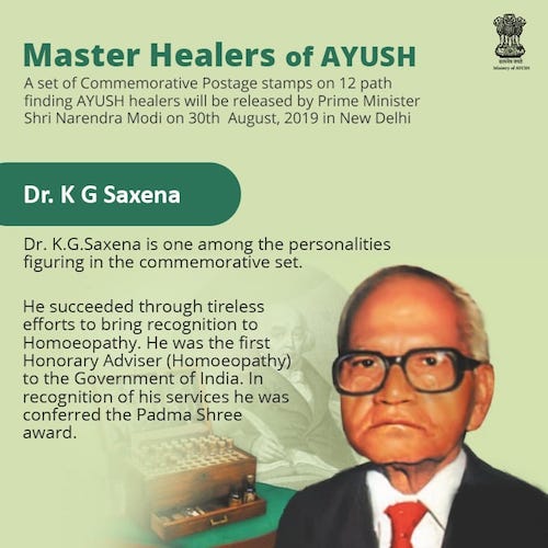 India To Release Commemorative Stamps In Honour Of AYUSH Master Healer Dr KG Saxena