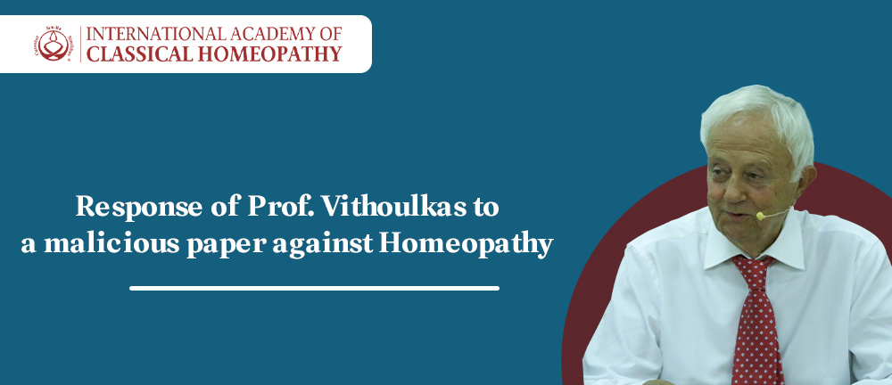 homeopathy, Professor George Vithoulkas